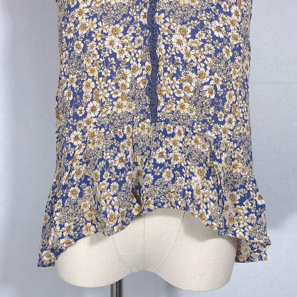 Patrons of Peace Floral Tank Top - Purple and Cream size Large - Picture 5 of 11